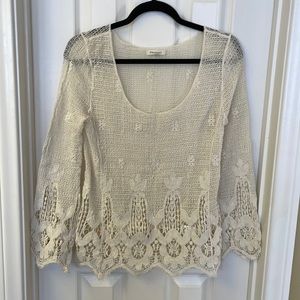 Phanuel Long Sleeve knit/lace Top